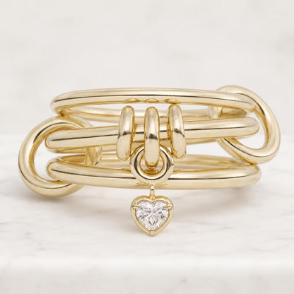 10K Yellow Gold Lab Grown Diamond Interlocking Ring Custom Order For Asheltzer