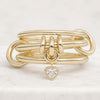 10K Yellow Gold Lab Grown Diamond Interlocking Ring Custom Order For Asheltzer