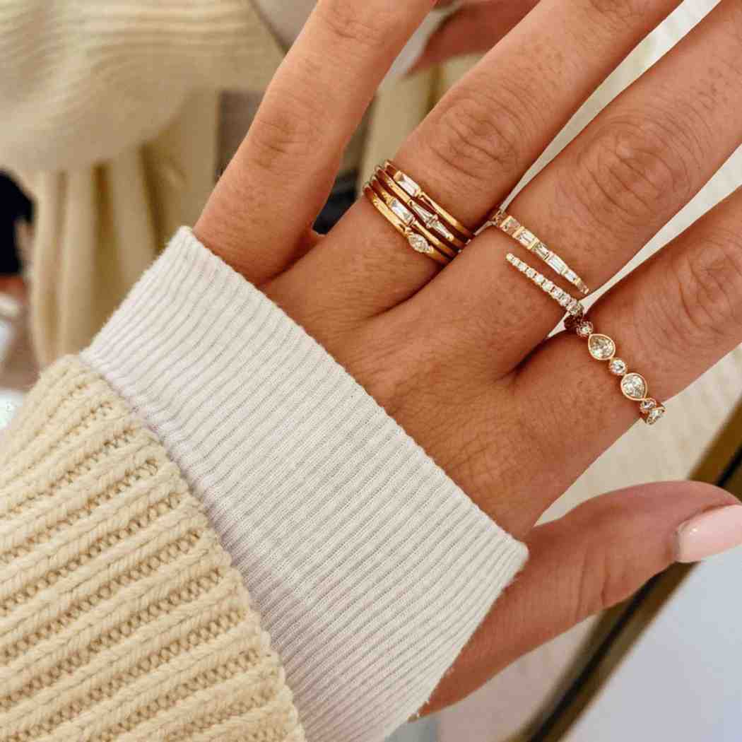 14K Baguette Diamond Wedding Ring