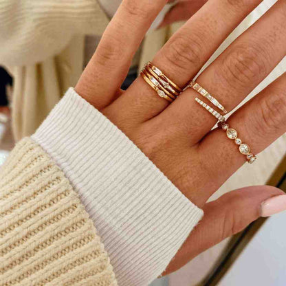 14K Baguette Diamond Wedding Ring