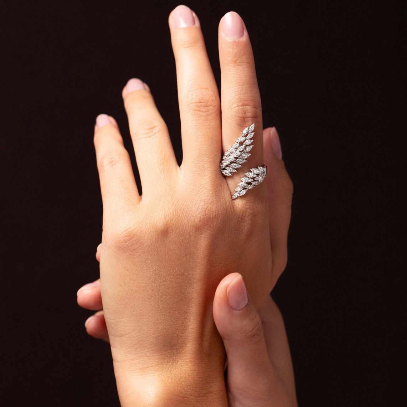 14K Gold 3MM Wide Plain Band One Side Pave Set Diamond Ring Half Eternity Stacking Anniversary gifts