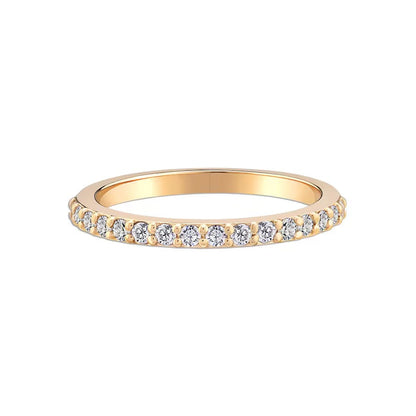 14K Gold Classic Round Cut Wedding Bands