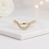 Round Diamond Curved Band