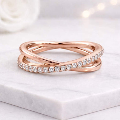 14K Gold Half Eternity Band
