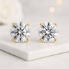 Classic Round Cut Lab Grown Diamond Stud Earrings