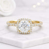 3 CT Cushion Cut Halo Engagement Ring Bridal Wedding Ring