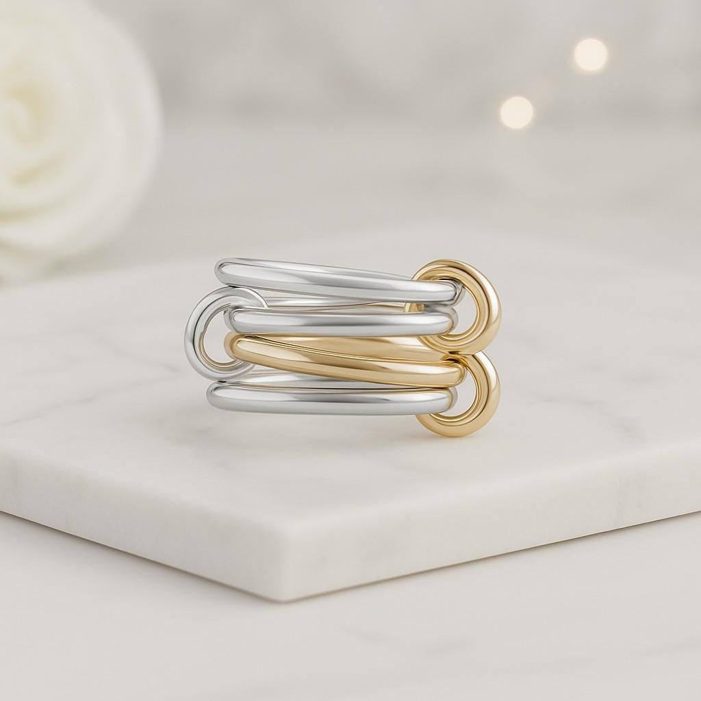 
14K Gold Linked Stacker Ring 