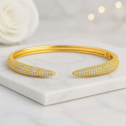 14K Gold Open Cuff Bangle Plain Gold Bracelet Bangle Stackable Gold Bangle Bracelet