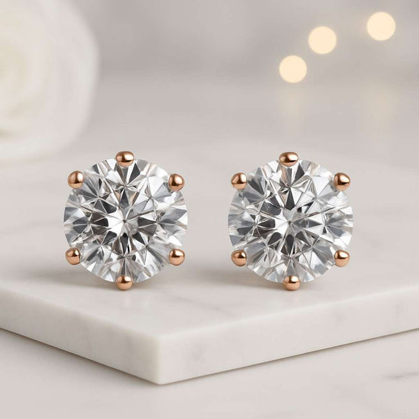 14K Gold Oval CZ Stud Earrings  Solitaire Screwback Oval Cut Natural Diamond Stud Earrings 14K White Gold Minimalist Earrings