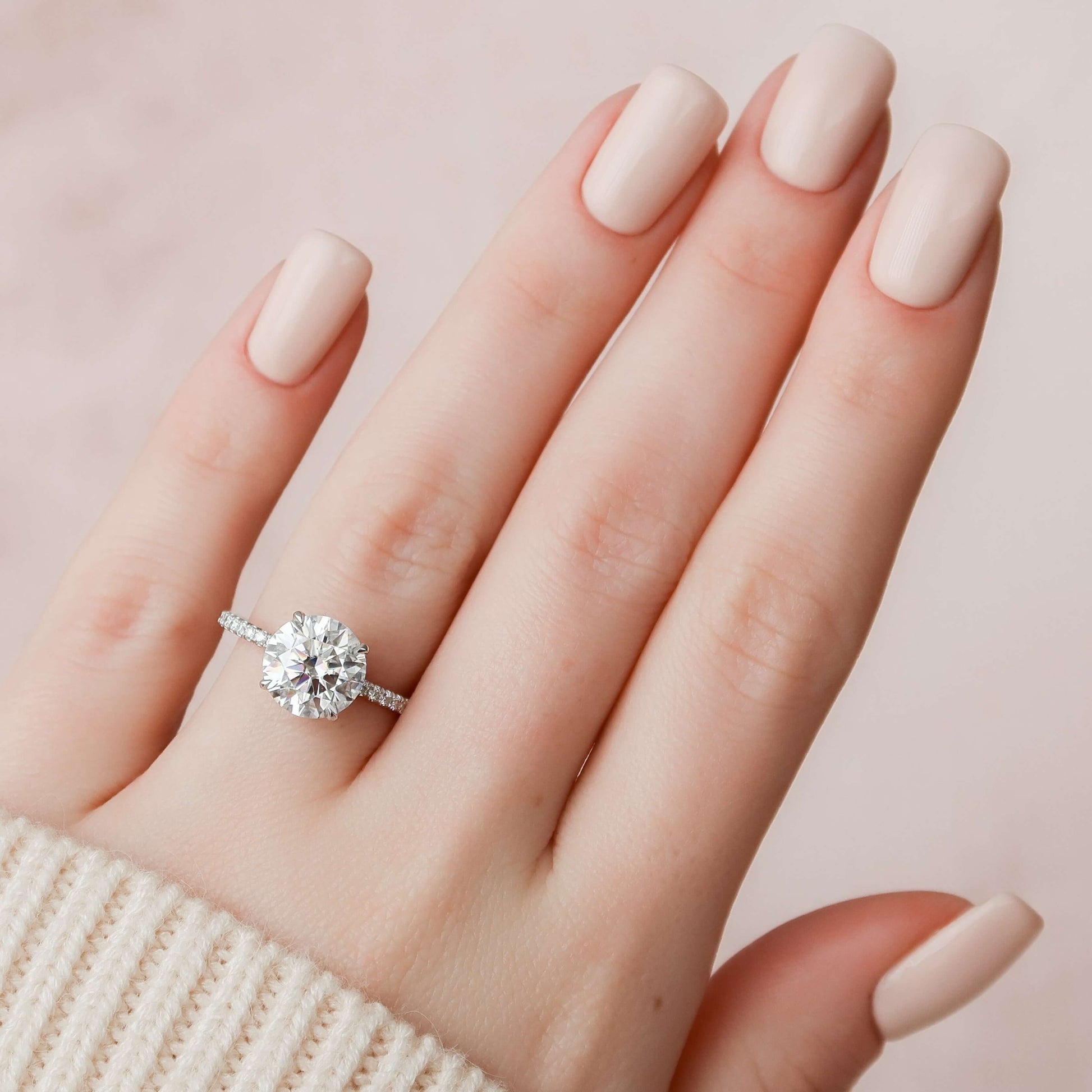 14K Gold Round Cut Ring