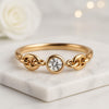 Round Cut Diamond Bezel Set Mariner Chain Ring