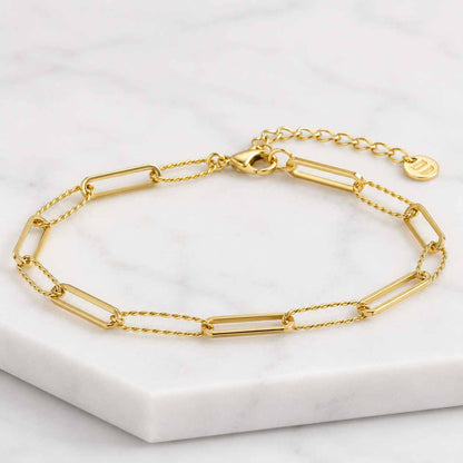 14K Gold Sparkle Chain Dainty Bracelet | Minimalist Everyday Disc Bracelet | Delicate Glitter Chains Jewelry
