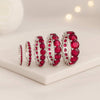 14k Gold Shared Prong Ruby Eternity Diamond Band