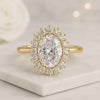 Oval Halo Lab Grown Diamond Engagement Ring