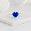 Heart Shaped Blue Sapphire Engagement Ring