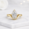 Oval Cut Lab Grown Diamond Engagement Curve Band
