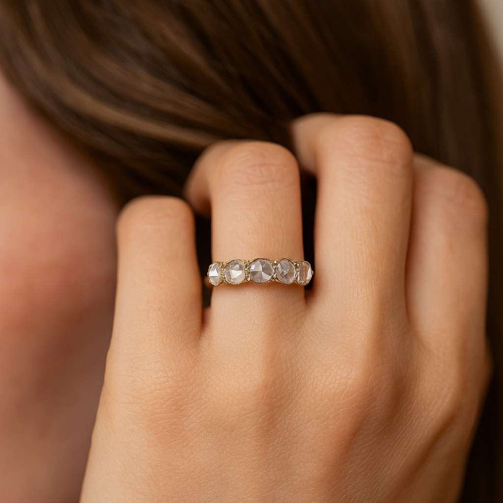 14k solid gold wedding band minimalist stacking ring