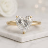 Heart Cut Moissanite Solitaire Engagement Ring