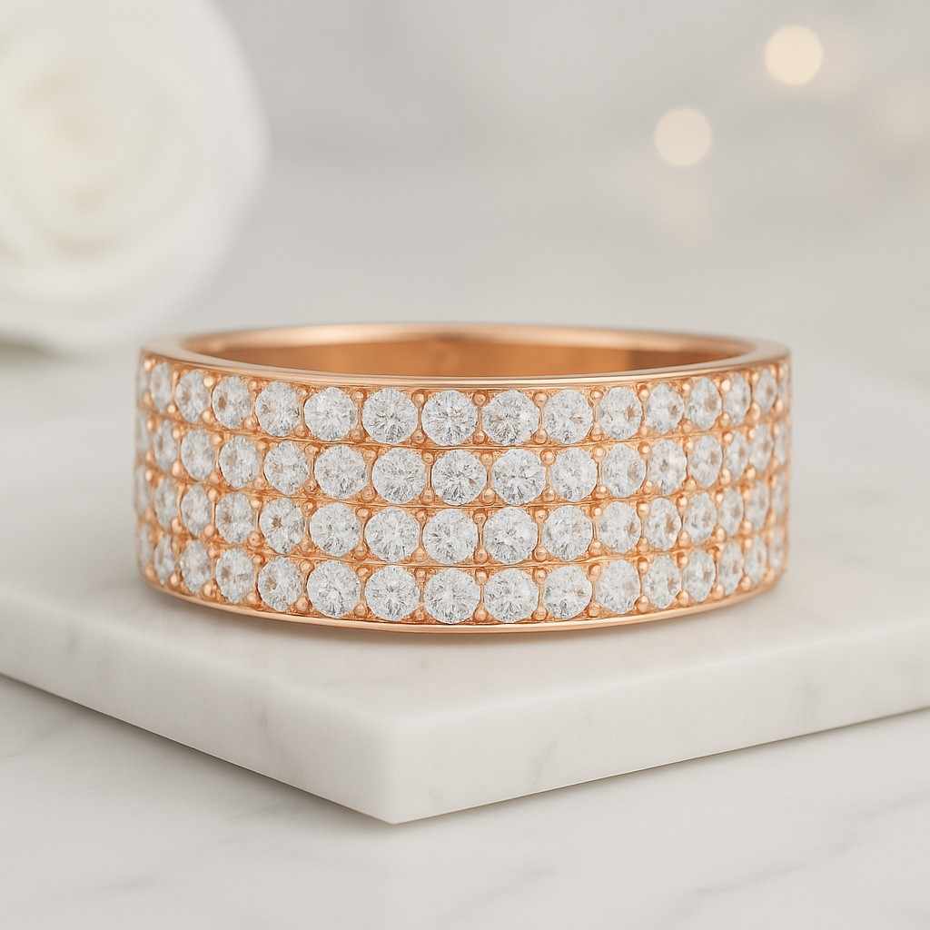 14K Yellow Gold Engagement Ring Statement Ring Gift For Her