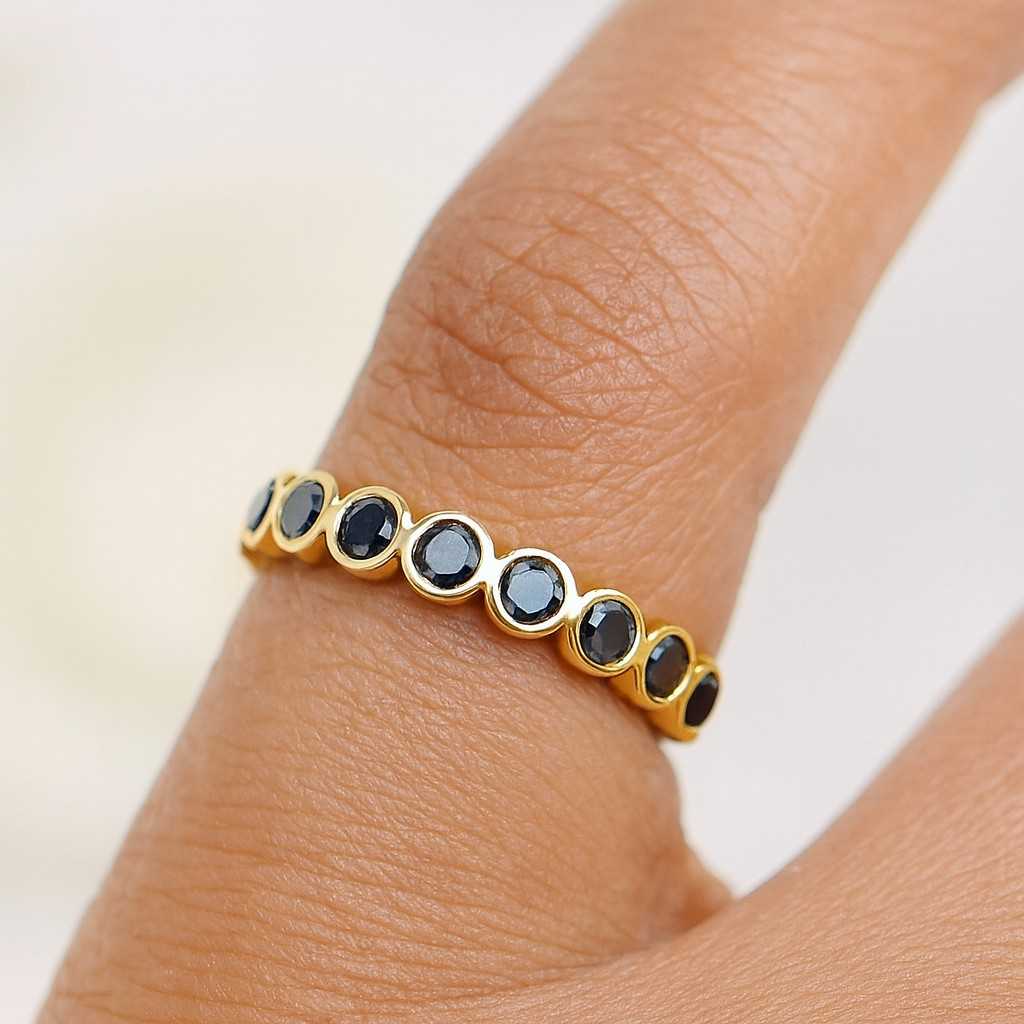 14k Gold Black Diamond Ring