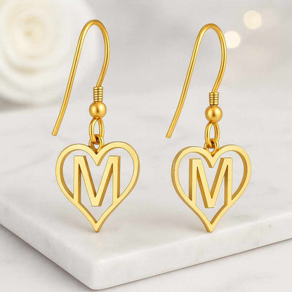 14k Gold Diamond Initial Hoop Earring Personalized Letter Hoop Custom Name Jewelry Gift for Her
