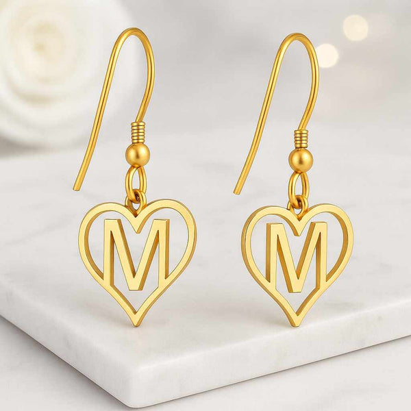 14k Gold Diamond Initial Hoop Earring Personalized Letter Hoop Custom Name Jewelry Gift for Her