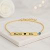 Personalized Birthstone Bar Bracelet With Name