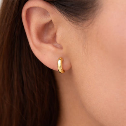 14k Gold Earrings 14k Solid Gold Hoops Earrings Anniversary Gift For Her Fine Jewelry