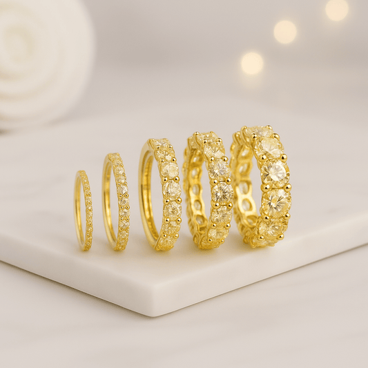 14k Gold Full Eternity Wedding Band