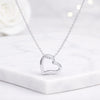 14k Gold Open Heart Necklace Delicate Love Pendant Gold Heart Necklace