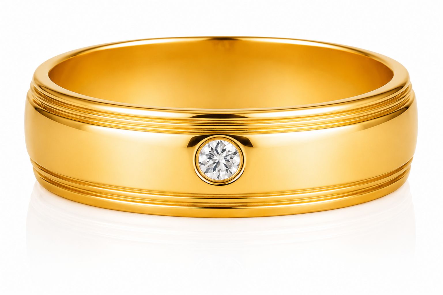 14k Lab Grown Diamond High Dome Bands