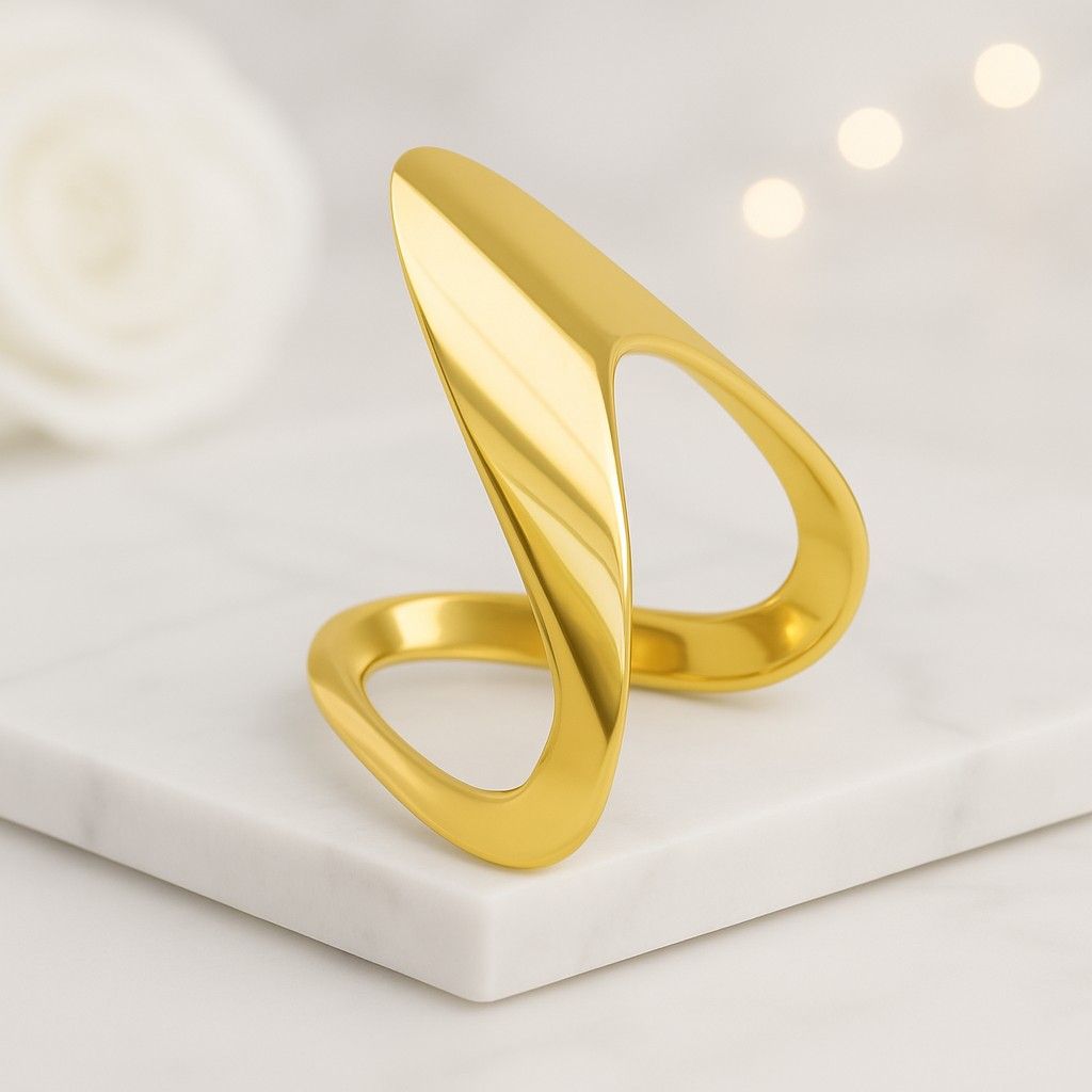 14k Solid Gold Curved Wedding Band for Women Minimalist Stacking Ring