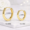 14k Solid Gold Dainty Thin Hoop Earring