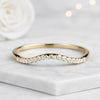 Round Lab Grown Diamond Chevron Ring