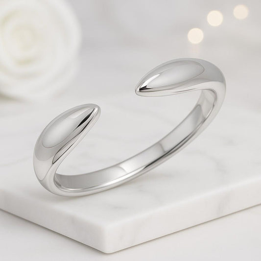 14k Solid Gold Open Diamond Band Wide Textured Cuff Wedding Ring for Women