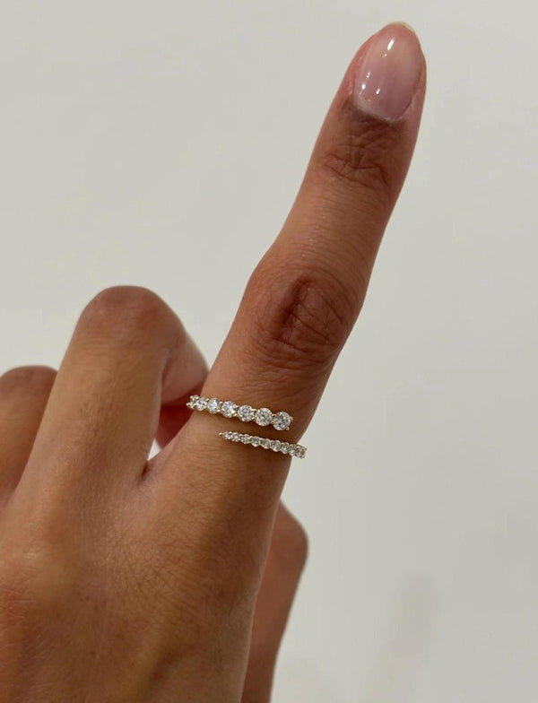 14k Solid Gold Plain Textured Ring