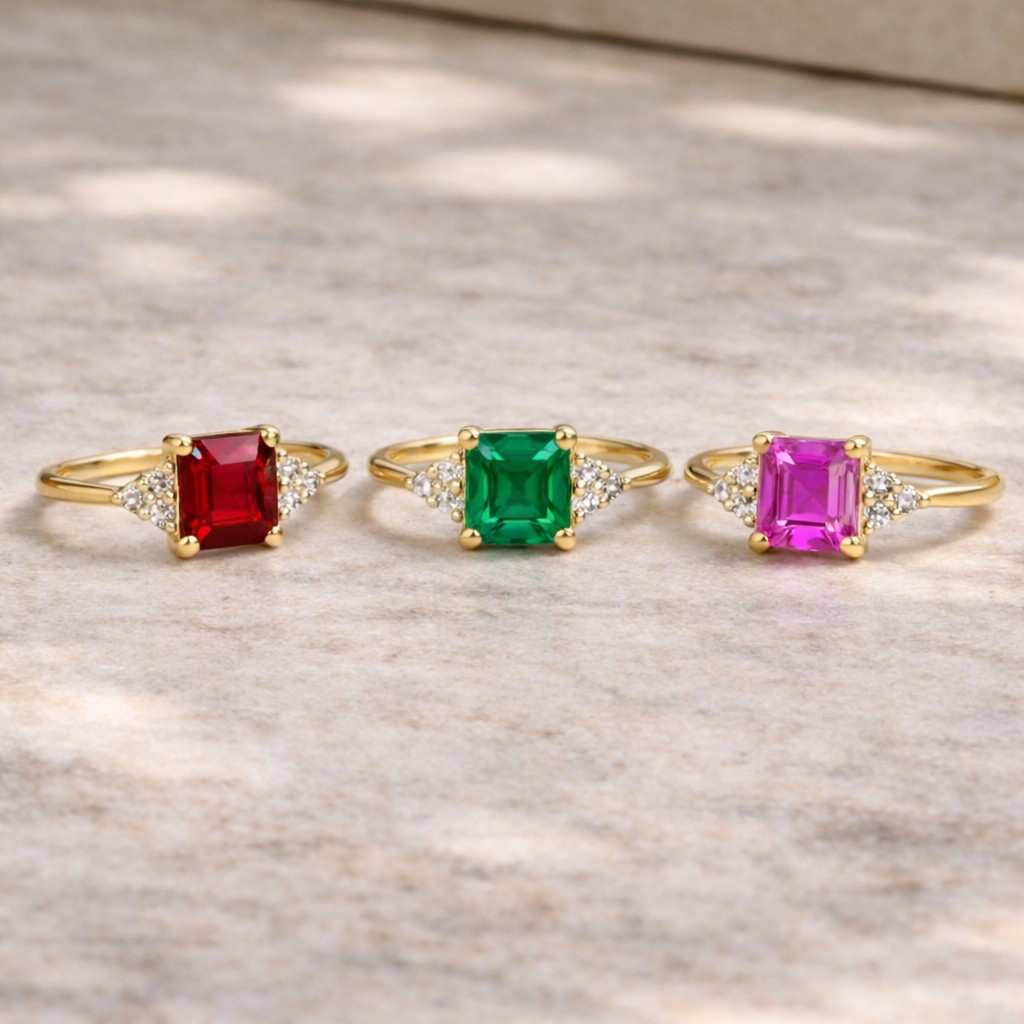 14k solid gold ruby wedding band, 4.5mm thick comfort fit ring, ruby cluster band women, heavy gold statement jewelry, july birthstone gift
