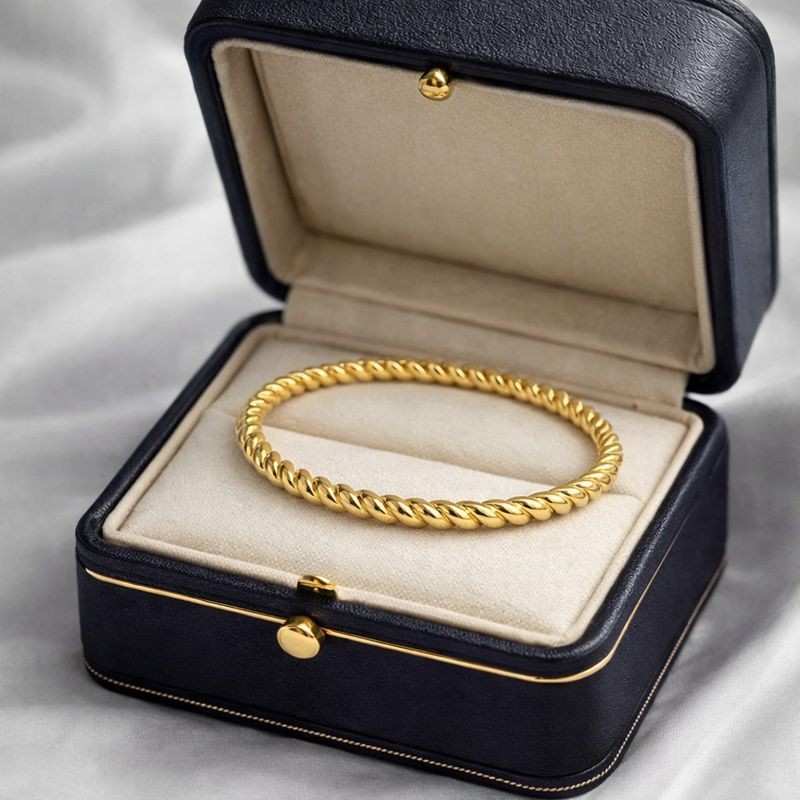 14k Solid Gold Twisted Rope Ring, Delicate Stacking Wedding Band, Gift For Her