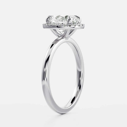 14k White Gold Ring, Proposal Ring for Her