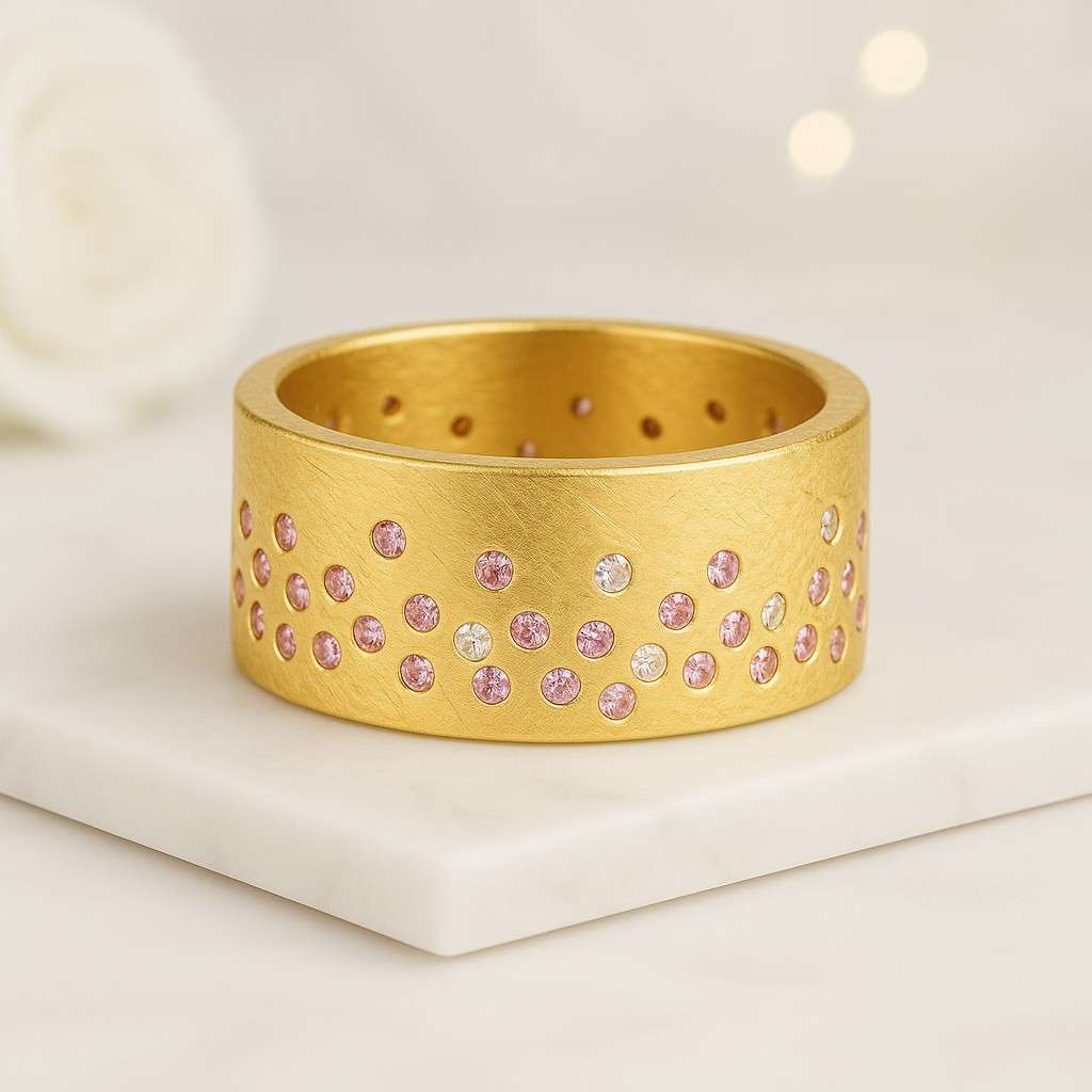 14k Yellow Gold Tungsten Ring Mens Wedding Band Ring