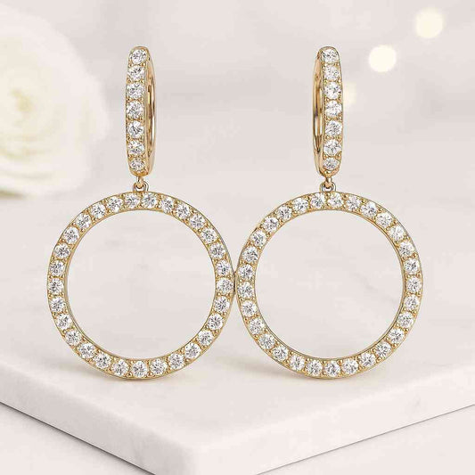 18K Gold Diamond Hoop Earrings Small Hoop Earrings Gold Hoops Diamond Earrings Large Hoop Earrings Jewelry Gift for