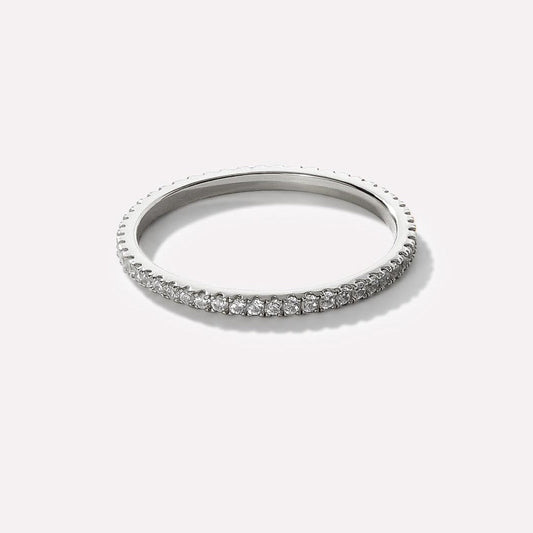 18K Lab Grown Diamond Pave Set Wedding Ring