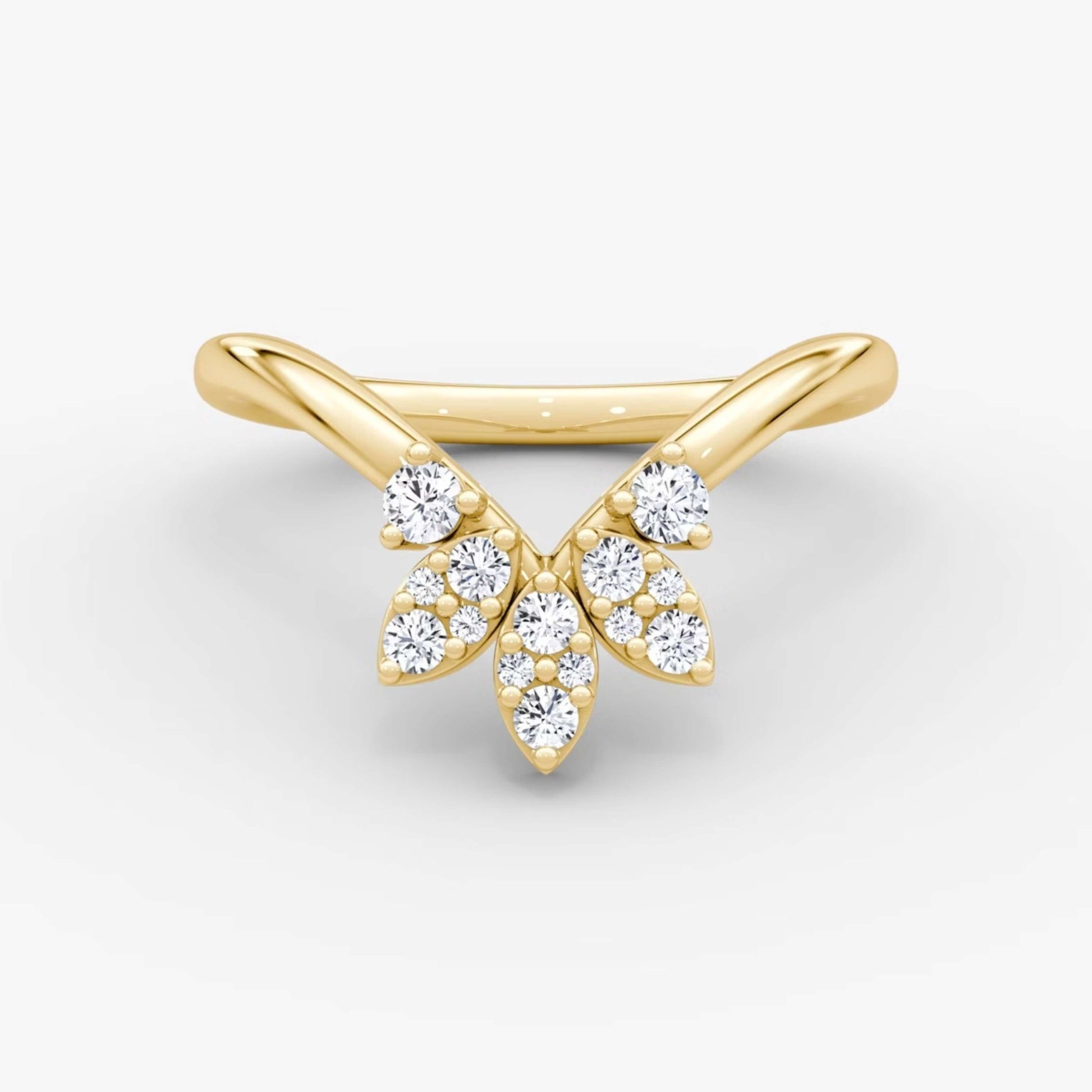 18K Real White Gold Round Cut Solitaire Engagement Ring