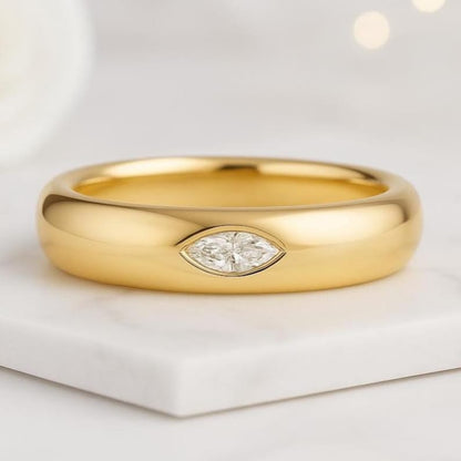 18k Gold Marquise Diamond Ring For Tomson Huynh
