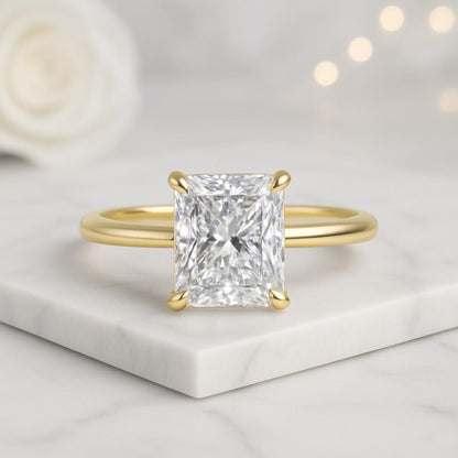 1 Carat IGI Certified Ring with Matching Band Double Prong Ring Genuine Lab Grown Diamond Ring