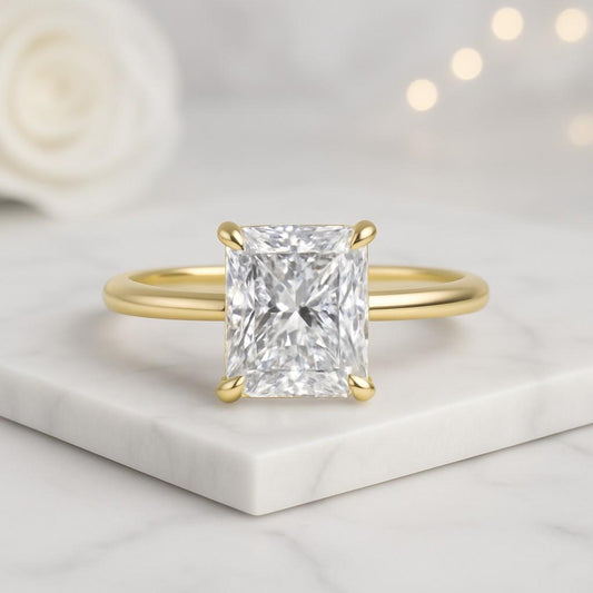 1 Carat IGI Certified Ring with Matching Band Double Prong Ring Genuine Lab Grown Diamond Ring