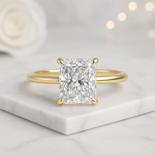1 Carat IGI Certified Ring with Matching Band Double Prong Ring Genuine Lab Grown Diamond Ring