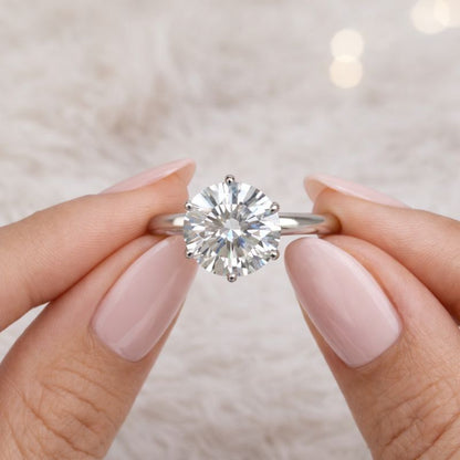 1 Carat Round Brilliant Lab Grown Diamond Engagement Ring