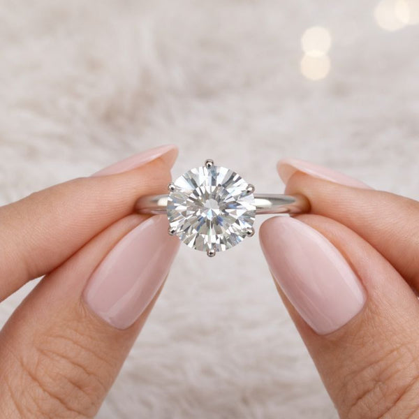 1 Carat Round Brilliant Lab Grown Diamond Engagement Ring
