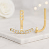 Round Diamond Jackets Earrings